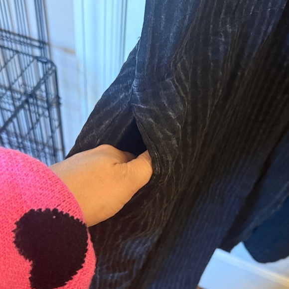 We The Free Black Pinstriped button down Shirt Dress - Picture 6 of 12